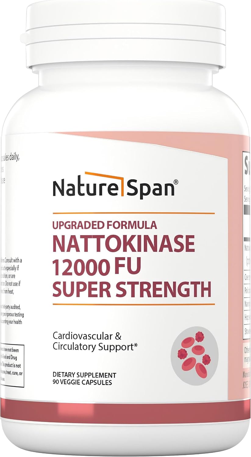 NATURESPAN Nattokinase 12,000 FU Supplement - 90 Capsules, Enzyme-Based Formula for Daily Wellbeing - görsel 1