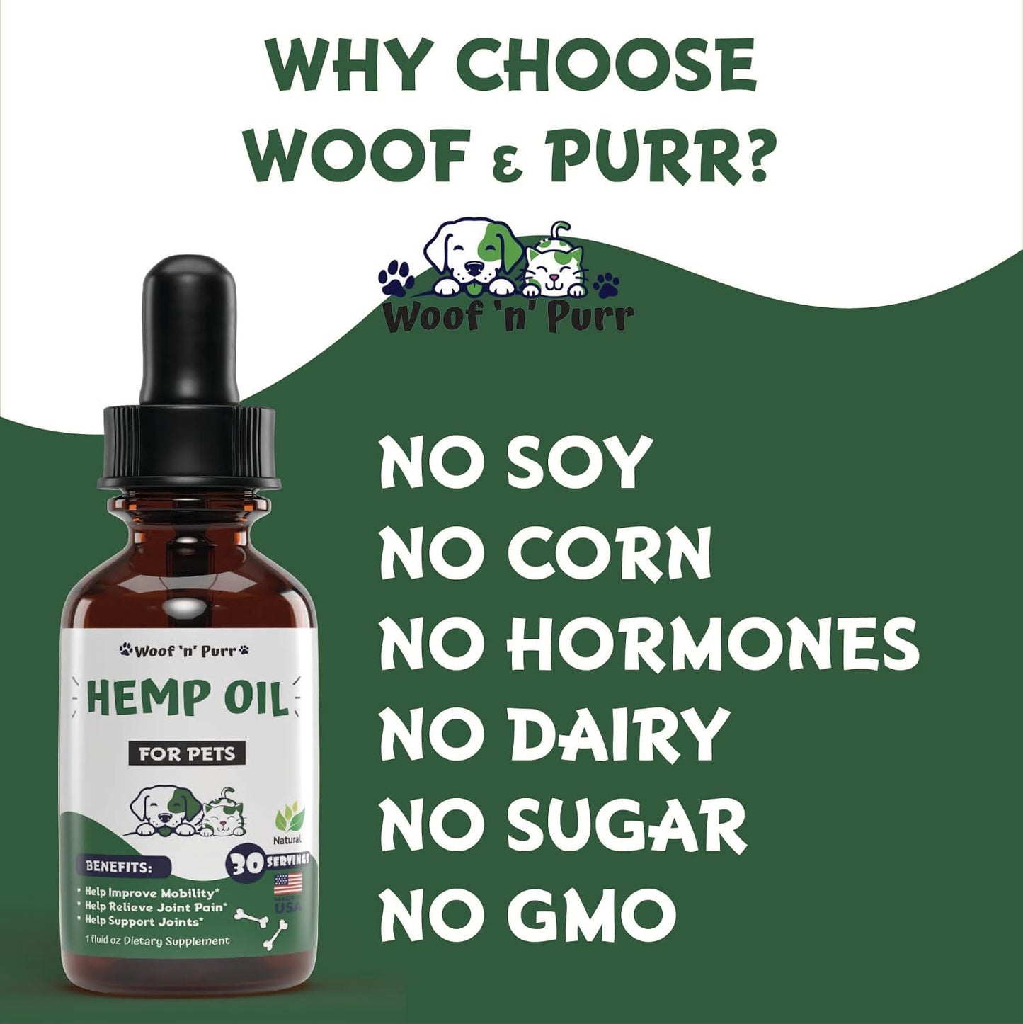 Woof 'n' Purr Hemp Oil for Dogs and Cats – 30 mL - görsel 5