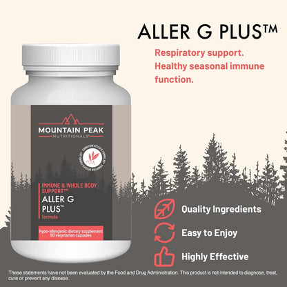 Mountain Peak Nutritionals Aller G Plus - Sinus & Respiratory Support - 90 Vegetarian Capsules