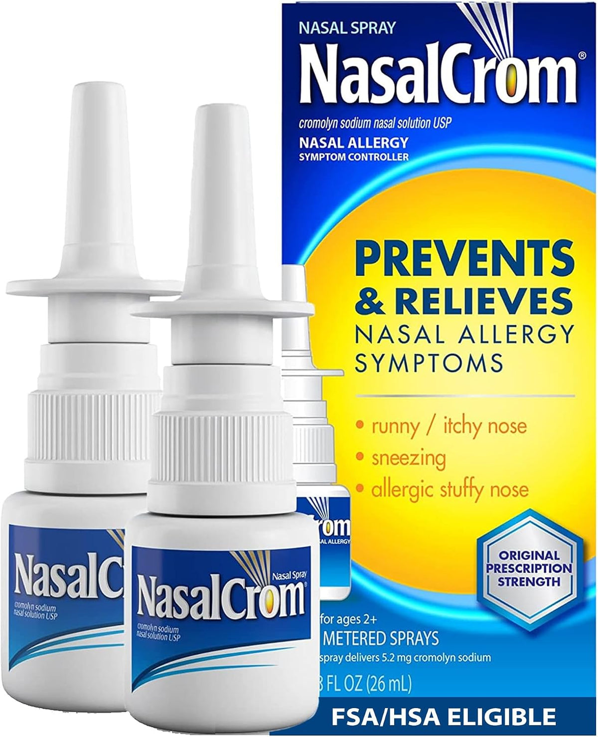 NasalCrom Nasal Spray Allergy Symptom – Non-Drowsy and Non-Habit Forming: NasalCrom contains no sedating – Image 1