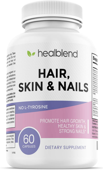 healblend Hair, Skin and Nails Vitamins for – Vitamin A: Promotes cell growth and sebum production, keeping skin – Image 10