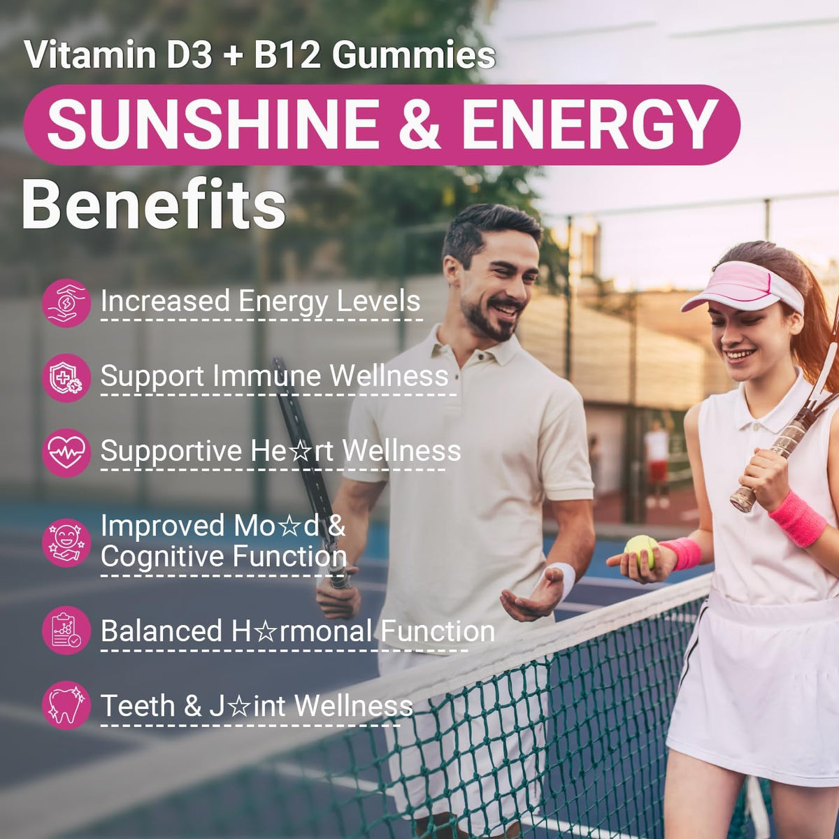 Wiszeen Vitamin D3 B12 Gummies, 10000 IU & – Includes vitamin K2, B6, and zinc – Image 4