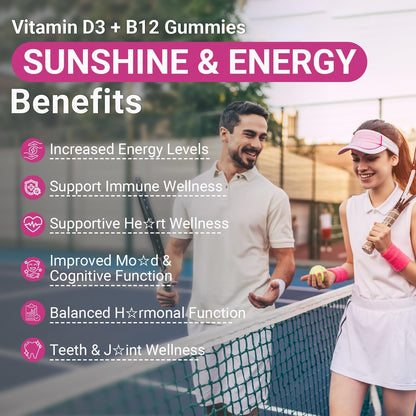 Wiszeen Vitamin D3 B12 Gummies, 10000 IU & – Includes vitamin K2, B6, and zinc – Image 4