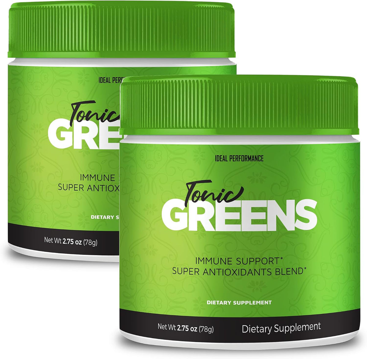 Tonic Greens Powder Vitamin Supplement – – Leafy Greens : Spirulina, chlorella, wheatgrass, barley grass, and – Image 1
