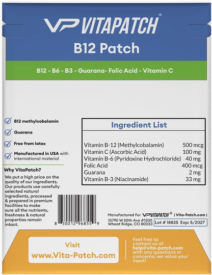 VitaPatch B12 Patch for Energy Plus – 75 Patches – Image 2