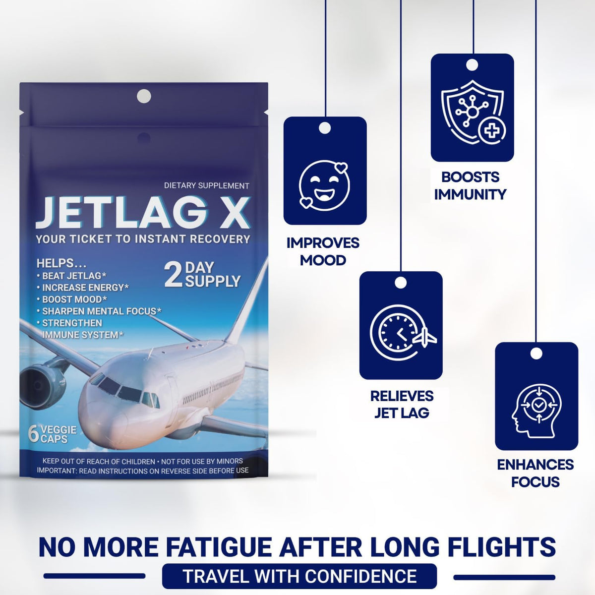 ROCK SOLID JETLAG X – Travel Supplement for – Strengthen immunity – Supports your immune system to ward off germs – Image 4