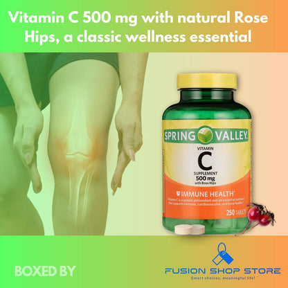 Vitamin C 500mg with Rose Hips, 250 Tablets
