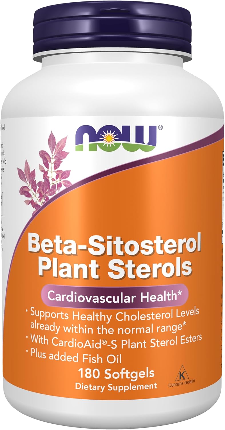 NOW Foods Beta-Sitosterol Plant Sterols with CardioAid-S Plant Sterol Esters and Added Fish Oil - 90 Softgels - görsel 9