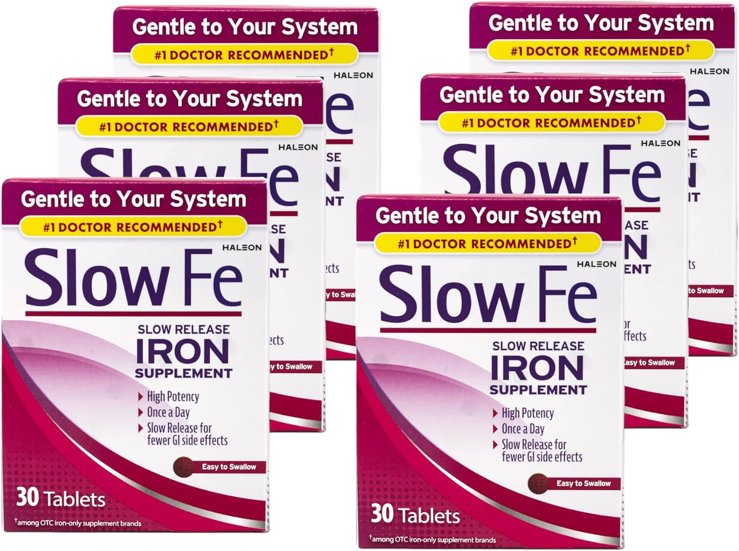 Slow Fe Slow Release Iron Tablets, 30 Tablets (Pack of 6) - görsel 1