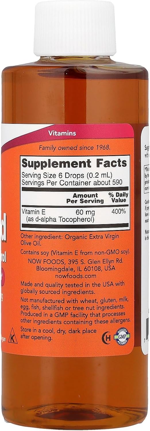 NOW Foods Vitamin E 54,600 IU Liquid, 4 fl oz - görsel 2