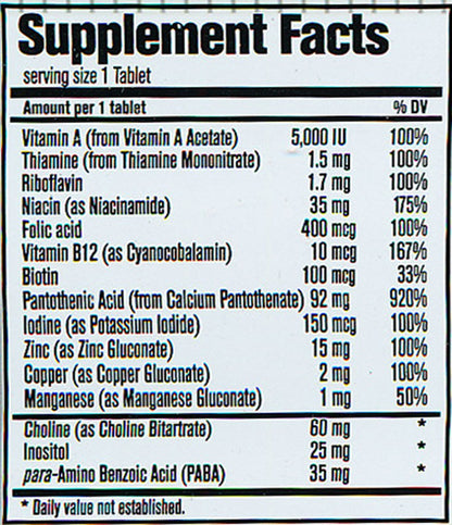Califor Nia Natural Hair Vitamin & Mineral, 30 Tablets