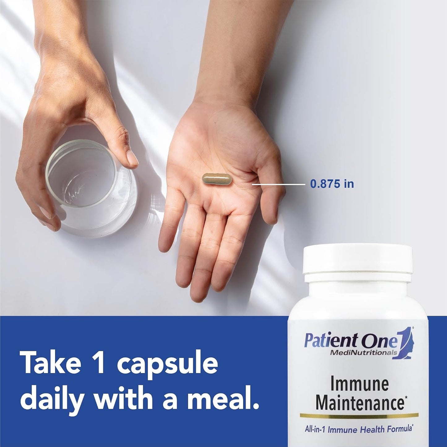 Patient One Immune Maintenance – Immune Support Supplement with Vitamin D3, Astragalus, and Zinc – 60 Capsules - görsel 3