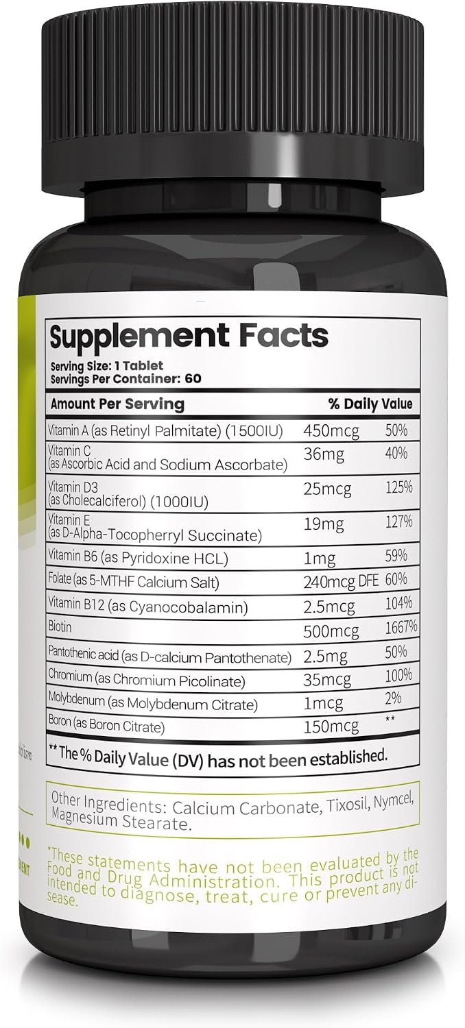 Losoki Adult Multi Vitamins - Comprehensive Daily Multivitamin Supplement for Men and Women's - 60 Tablets for Enhanced – Image 3