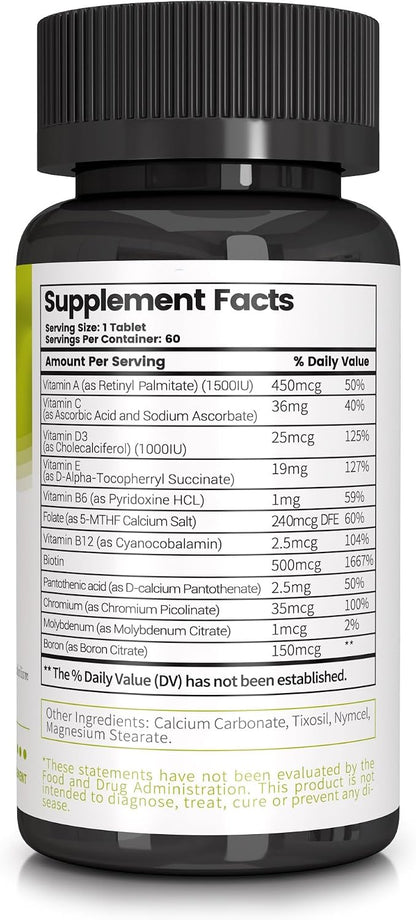 Losoki Adult Multi Vitamins - Comprehensive Daily Multivitamin Supplement for Men and Women's - 60 Tablets for Enhanced – Image 3