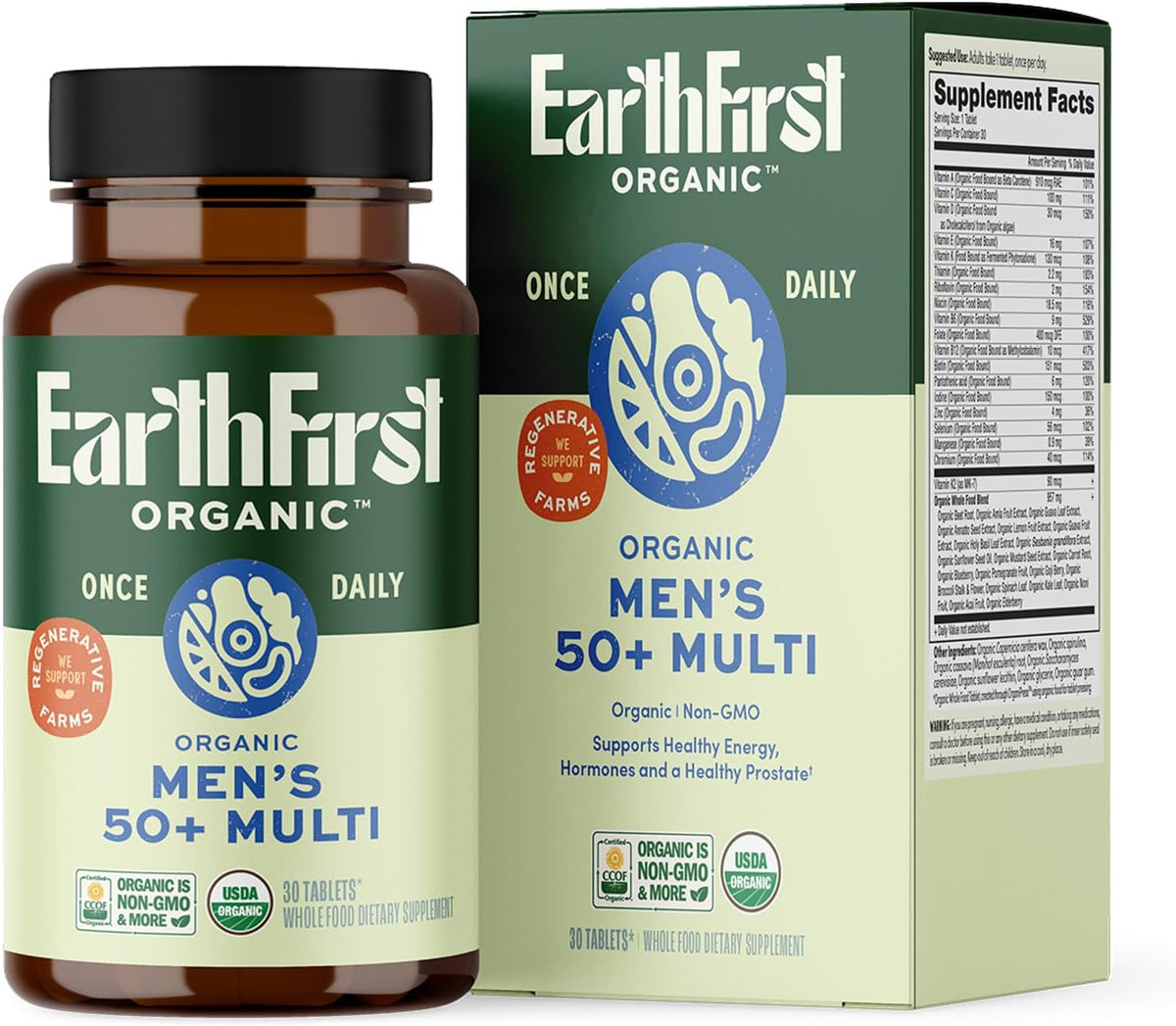 Once-daily Multivitamin for Men 50+, 19 Vitamins from Herbs & Superfoods, Supports Prostate Health, Energy Levels, and – Image 8