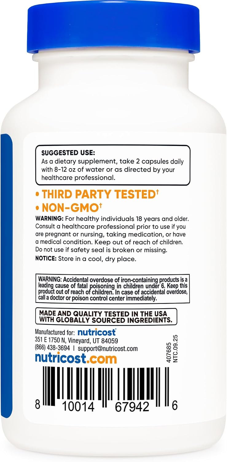 Nutricost Multivitamin with Probiotics 120 Vegetarian Capsules (3 Bottles) - görsel 4