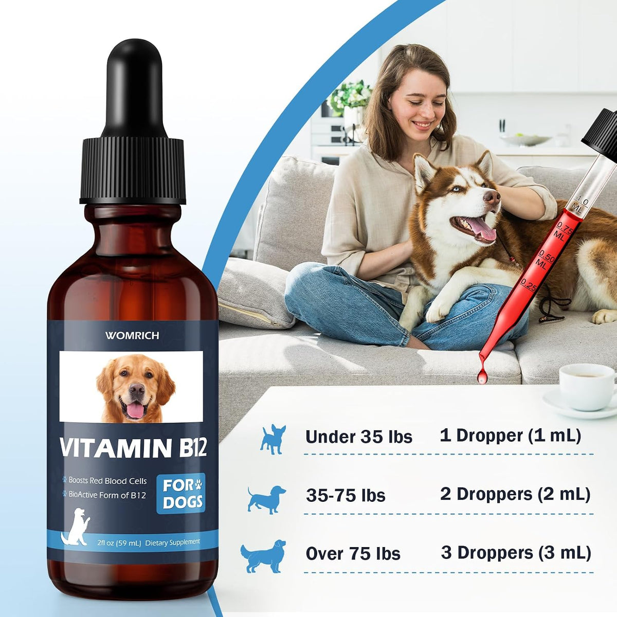 Appetite Stimulant Vitamin B12 for Dogs | – Active or working dogs – Higher energy demands may require extra B12 – Image 4