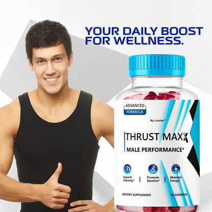 Thrust Maxx Gummies for Men – Performance and Energy Support (3 Pack, 180 Gummies) – Image 5