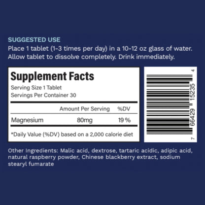 Active H2 Ultra+ Hydrogen Water Tablets - Natural Raspberry, 30 Serves