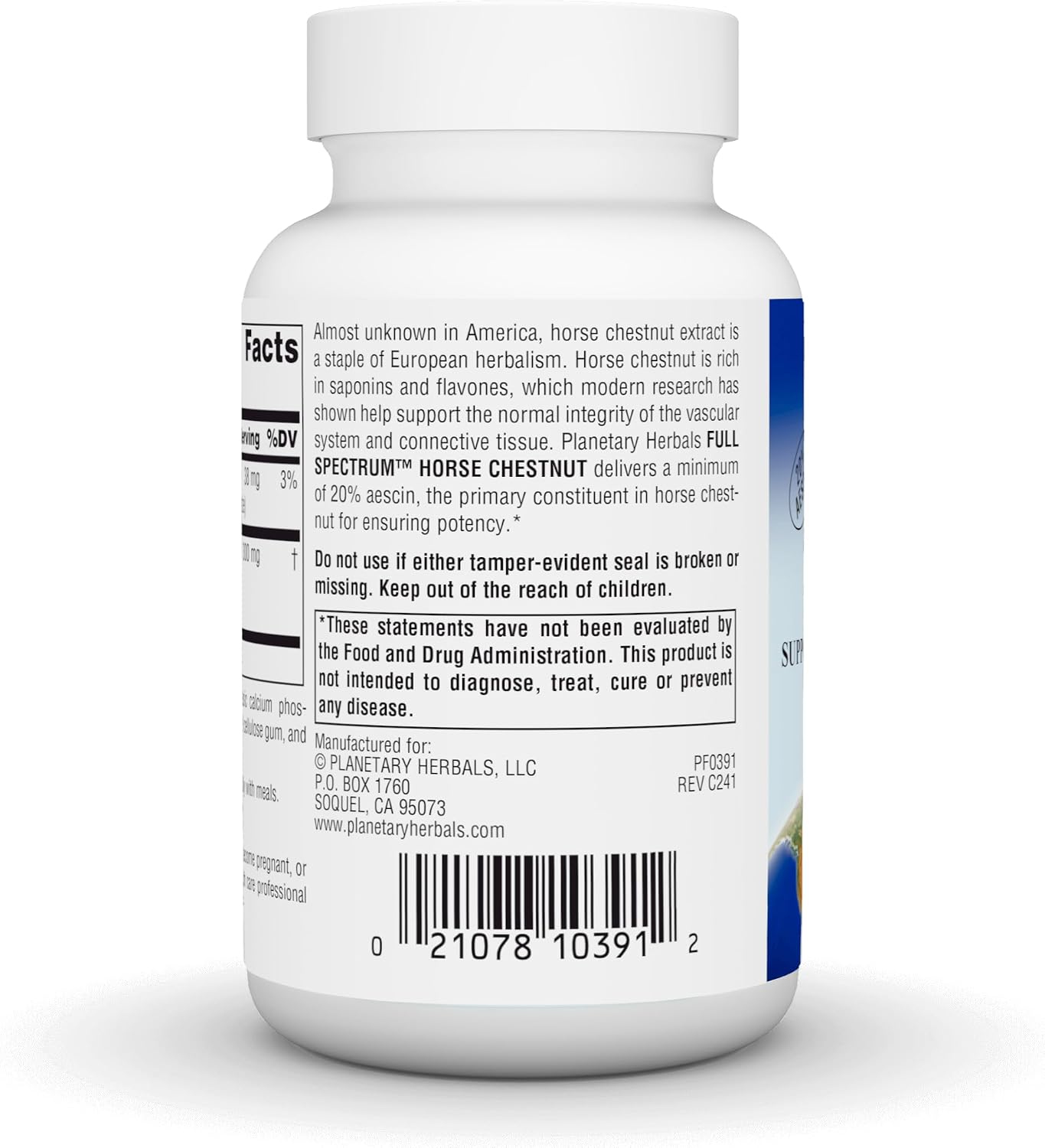 Planetary Herbals Full Spectrum Horse Chestnut, 500 mg - 120 Tablets - görsel 3