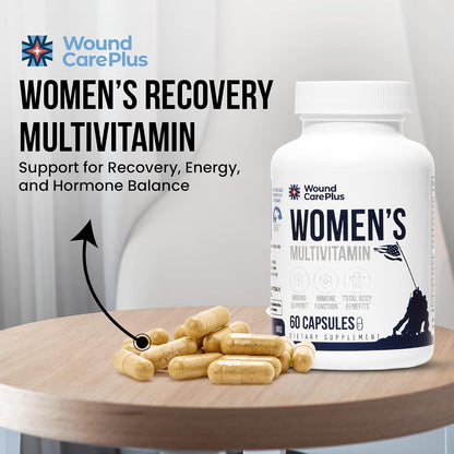 Wound Care Plus Women's's Multivitamin - – B-Complex Vitamins: Includes B1, B2, B3, B5, B6, B7, B9, and B12 for – Image 2