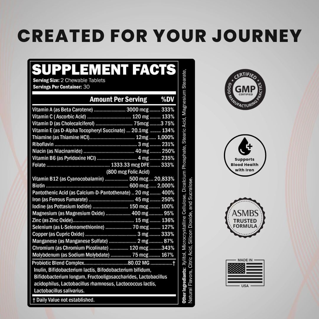 Journey Bariatric Multivitamin with – Immune function: Vitamins C, D, and zinc support normal immune system – Image 3