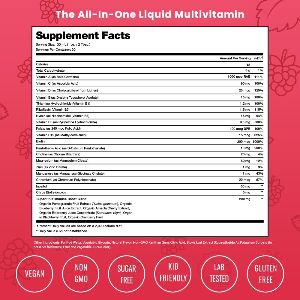 NutraChamps Complete Liquid Multivitamins | No Added Sugar | Vitamins for Women, Men & Kids | Vegan Liquid Vitamin Multimineral Supplement | Energy, Immunity & Beauty - görsel 9