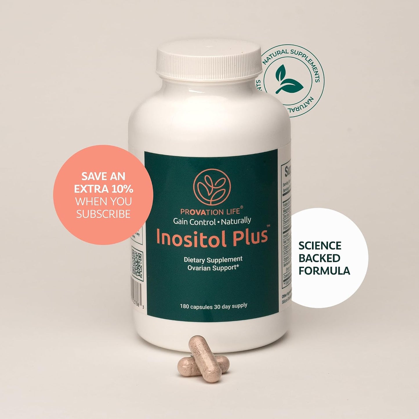 Inositol Plus Supplement for Women's | Ovarian Health, Hormone Balance, Fertility, Ovulation | 40:1 Myo-Inositol D-Chiro & 12 Ingredients | Developed by Medical Doctor | 120 Capsules - görsel 8