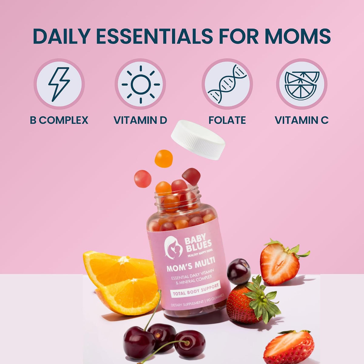 Baby Blues Multivitamin for Women's - Daily – Immune support: Vitamins D and zinc are vital for a robust immune – Image 3