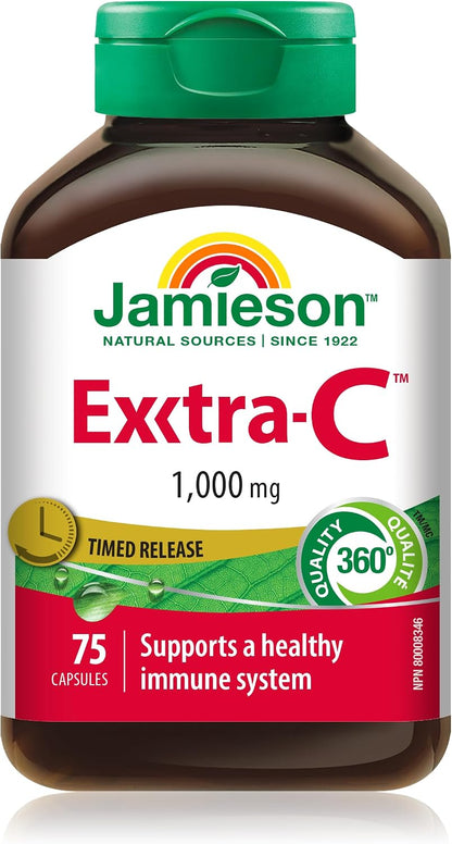 Jamieson Extra-C 1000mg 75 Vitamin C Capsules