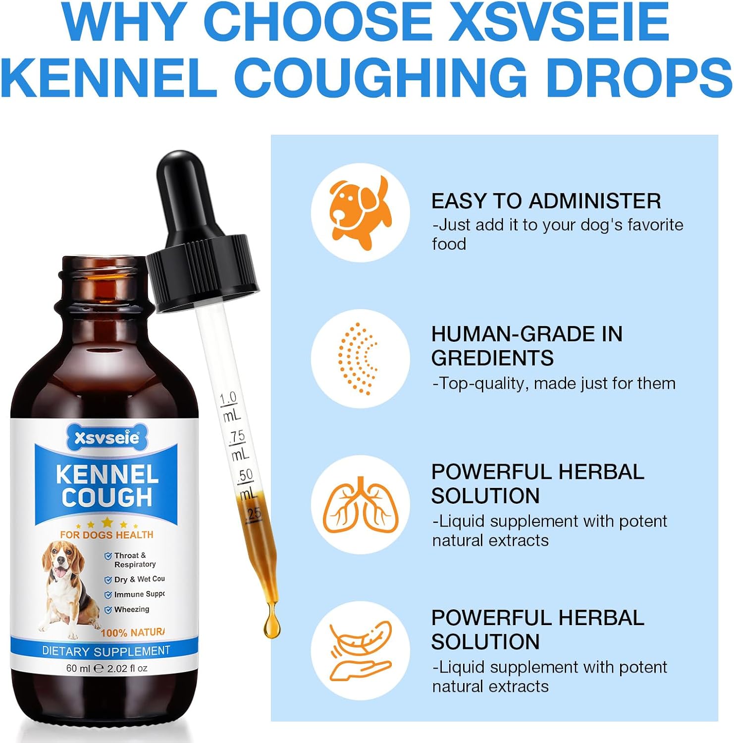 Kennel Cough Drops for Dogs – Natural Herbal Supplement for All Breeds & Sizes - görsel 4