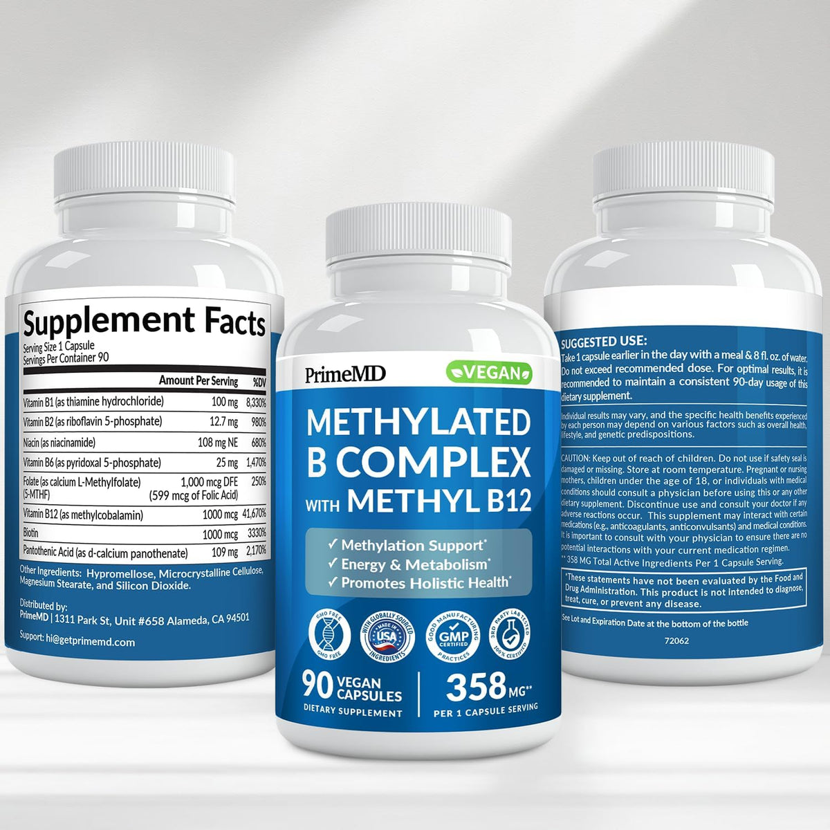 Methylated B Complex with Methylfolate and – Energy Metabolism: B vitamins are essential for converting food into – Image 9