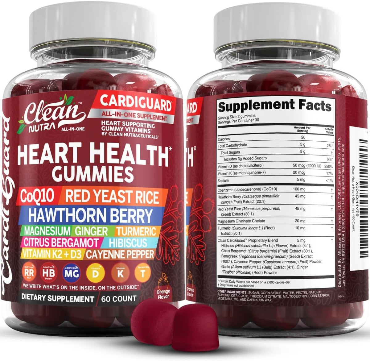 Clean Nutraceuticals CardiGuard - CoQ10 – Coenzyme Q10 (CoQ10): A vital compound for energy production in cells, – Image 1