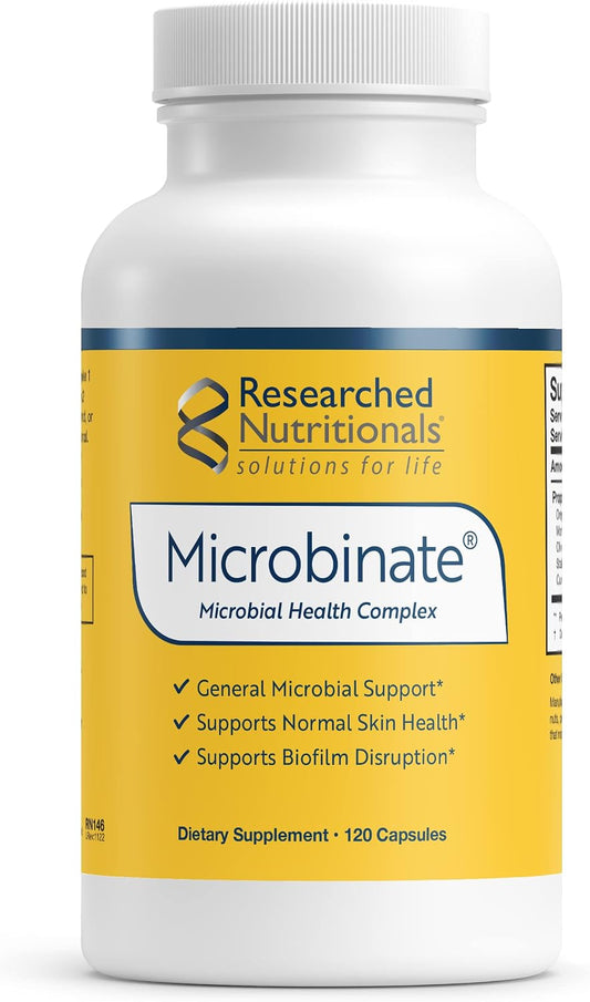 Researched Nutritionals Microbinate - – Olive Leaf Extract – Contains oleuropein, a compound known for antioxidant – Image 1