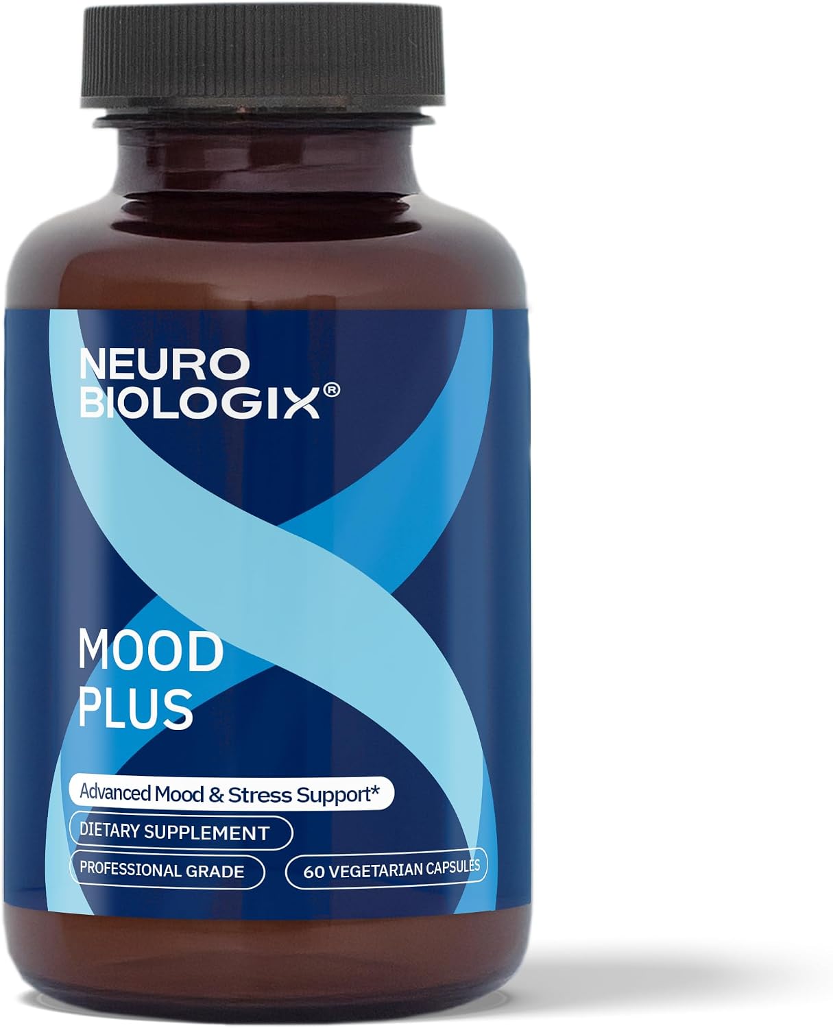 Neurobiologix Mood Plus – Mood & Stress Support with GABA, 5-HTP, Ashwagandha, Magnesium & Chamomile (60 Capsules) - görsel 1