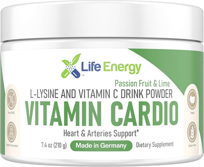 Life Energy High-Dosed Vitamin C & L-Lysine Drink Mix - Passion Fruit & Lime, 210g – Image 1
