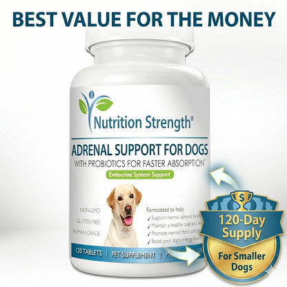 Adrenal Support for Dogs with Cushing's Disease - 120 Herbal Chewable Tablets