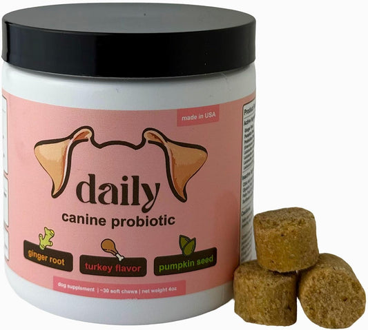 DLY PETS Probiotics for Dogs - Turkey Flavour - 30 Soft Chews – Image 1