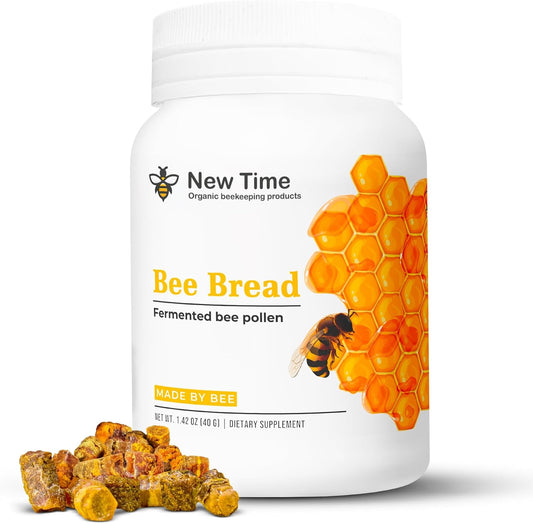 Organic Bee Bread - Natural Fermented Pollen – Start slow: Begin with ½ teaspoon daily and gradually increase to – Image 1