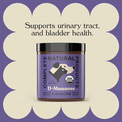 CNP Organic D'Mannose Powder for Pets 113g - Pure D-Mannose Urinary Support for Dogs and Cats