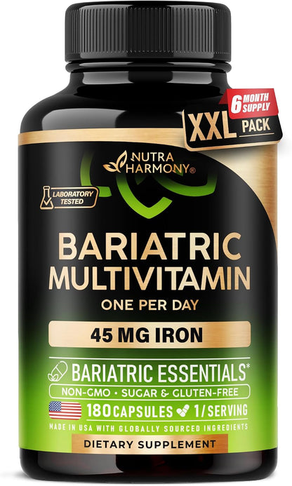 Bariatric Multivitamin - 45 mg Iron - Once-daily - Lab Tested - for Men & Women's - 21 Essential Vitamins - Gastric Sleeve – Image 1