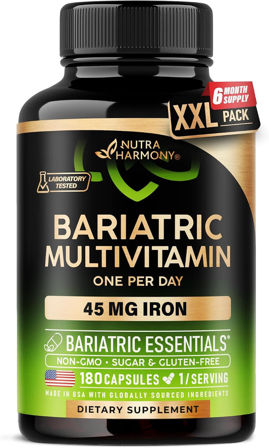 Bariatric Multivitamin - 45 mg Iron - Once-daily - Lab Tested - for Men & Women's - 21 Essential Vitamins - Gastric Sleeve – Image 1