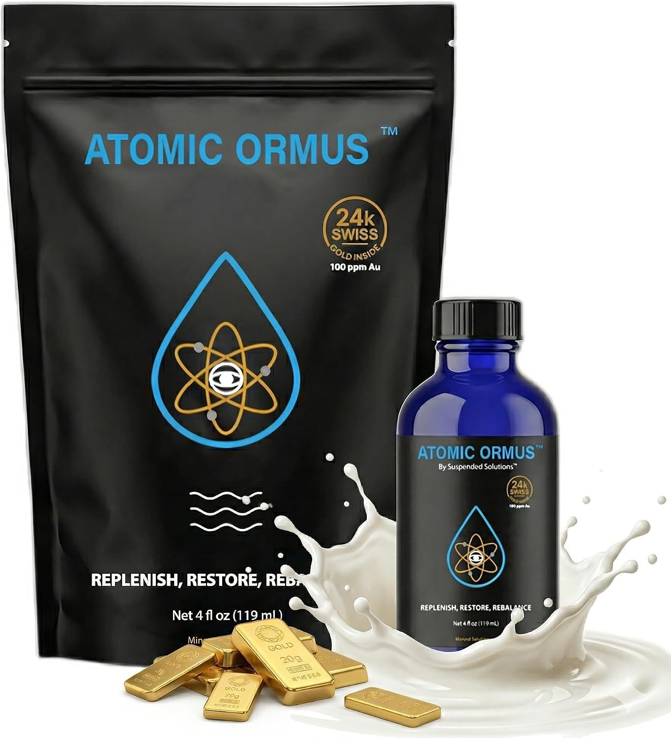 Suspended Solutions Liquid Monoatomic 24k Gold ORMUS – 4oz - görsel 1