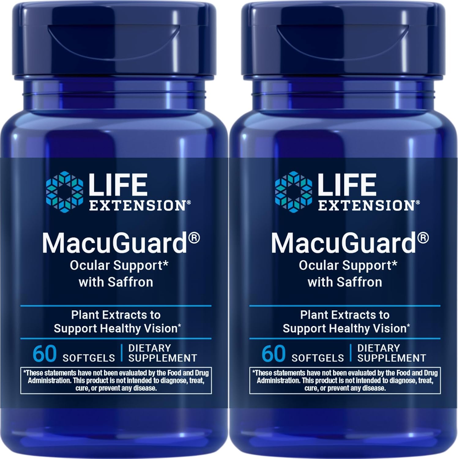 Life Extension MacuGuard Ocular Support with Saffron - 60 Softgels (2-Pack) - görsel 1