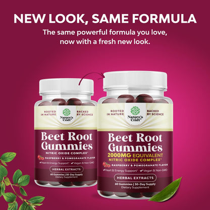Flow Boosting Beetroot Gummies - Nitric Oxide Support with Pomegranate & Vitamin B12 - 60 Count – Image 2
