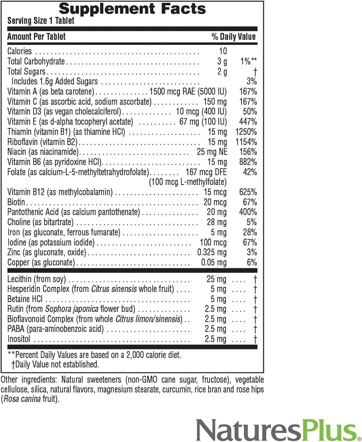 NaturesPlus Adult's Chewable Multivitamin & – B-Vitamins (B1, B2, B6, B12, biotin): Give you energy and keep your – Image 5