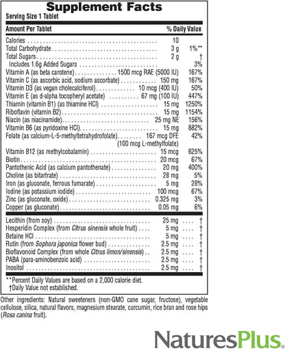 NaturesPlus Adult's Chewable Multivitamin & – B-Vitamins (B1, B2, B6, B12, biotin): Give you energy and keep your – Image 5