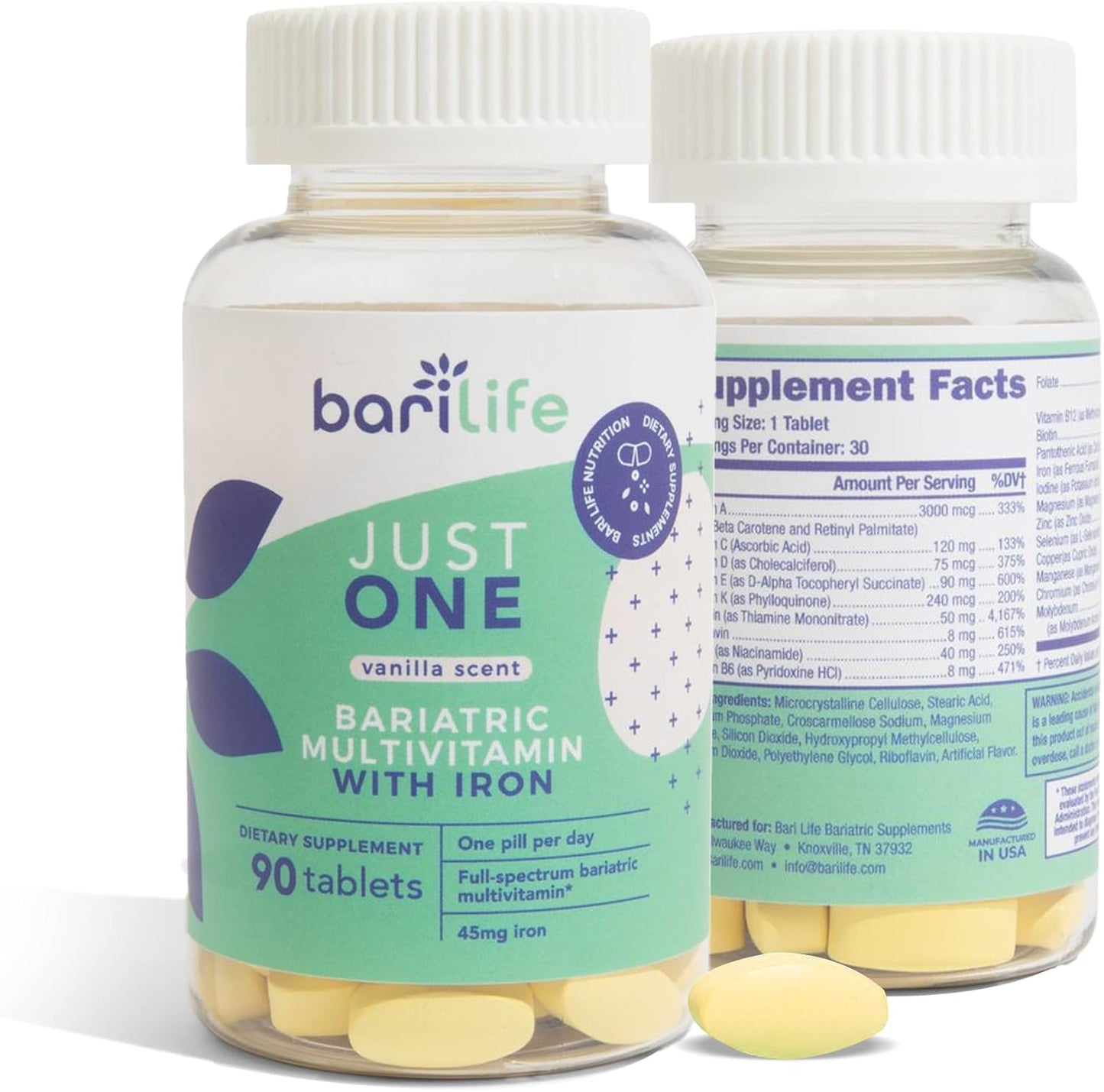 Just One - Once Daily Bariatric Multivitamin with Iron (30 Tablets) - görsel 2