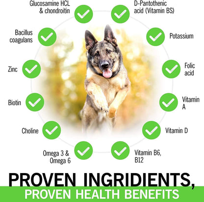IE 4-in-1 Dog Multivitamins with Joint Support, Immune Health, Skin & Heart Health – 90 Soft Chews