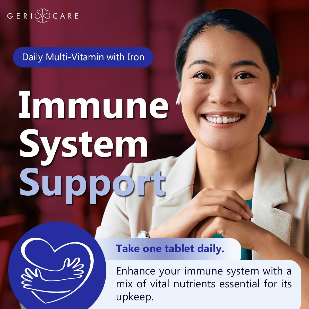 GeriCare One-Daily Multivitamin with Iron – Complete Daily Nutritional Supplement with Essential Minerals for Energy, – Image 5